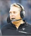  ?? JANE TYSKA — STAFF PHOTOGRAPH­ER ?? Raiders coach Jack Del Rio has “no words” to describe the level of his anger regarding Sunday’s loss.