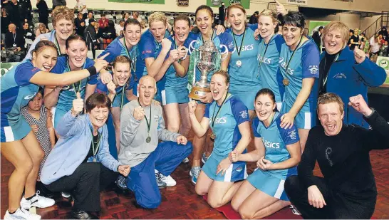  ?? Photo: NZPA ?? Southern Sting celebrate victory after a dramatic 2007 National Bank Cup final. Stags rugby captain Jamie Mackintosh lifts the Ranfurly Shield in 2009.