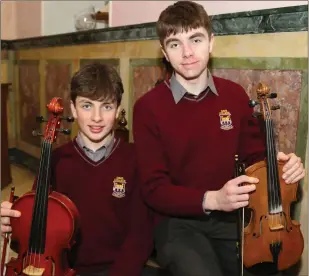  ??  ?? Robert and James Dunne from Dromahane performed at the Cork ETB School of Music Concert in St. James’ Church, Mallow. Photos: Sheila Fitzgerald