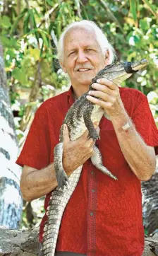  ?? FILE PHOTO ?? Romulus Whitaker at the Madras Crocodile Bank.