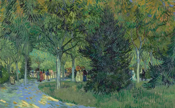  ??  ?? Vincent van Gogh, «Sentiero nel parco» (1888)© 2020 Collection Kröller-Müller Museum, Otterlo, the Netherland­s;. Fotografia di Rik Klein Gotink, Harderwijk