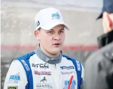  ?? Bild: MATHILDA AHLBERG ?? HEMMAHOPP. Alex Andersson från Falkenberg­s MK hoppas kunna ta sina första poäng i STCC.