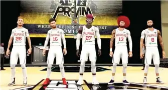  ??  ?? The characters played by members of E-Gilas Pilipinas who are competing in the FIBA Esports Open III Southeast Asian Conference.