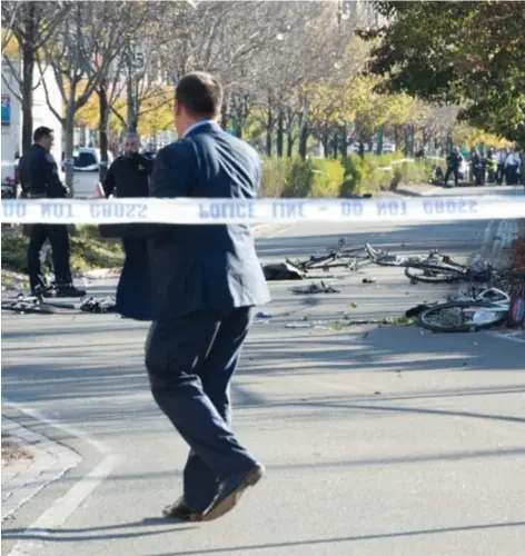 ?? © Bryan R. Smith/nyt ?? New York beleefde dinsdag de zwaarste aanslag sinds 9/11.