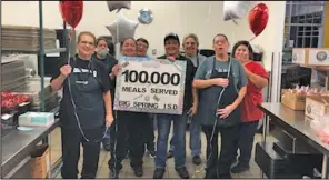  ?? Courtesy photo ?? Big Spring ISD has officially served 100,000 meals since COVID-19 pandemic began. Howard County youth between 1 year of age to 18 years of age, have been able to get a breakfast and lunch Monday through Friday.