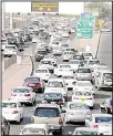  ?? Al-Shahid photo ?? Heavy traffic flow in one of the areas.