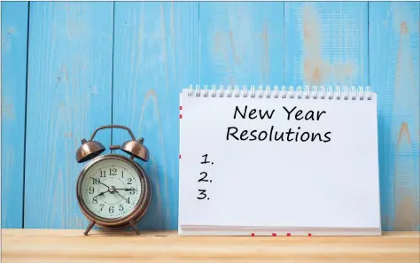  ?? 123RF ?? Geting organized doesn’t appear on any of the 2018 lists of new year’s resolution­s Jane found online.