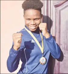  ?? ?? Guyana’s Abiola Jackman won the Best Elite Female Boxer award at the recently concluded Organisati­on of Eastern Caribbean States (OECS) ‘Champion of Champions’ Boxing Tournament which was staged in St. Lucia.