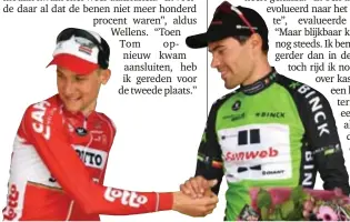  ?? FOTO BELGA ?? Wellens feliciteer­t Dumoulin.