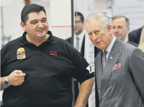  ?? ?? Ian with Prince Charles when he visited the Skills Foundation.