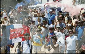  ?? FOTO: MORATA ?? Fans del 20 Lo que no vieron en Le Mans lo celebraron en Montmeló