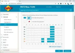  ??  ?? Mit dem Zeitplan bestimmen Sie in der Fritzbox, zu welchen Zeiten eine Person Zugang zum Internet haben soll. Auch die Gesamtdaue­r lässt sich begrenzen.