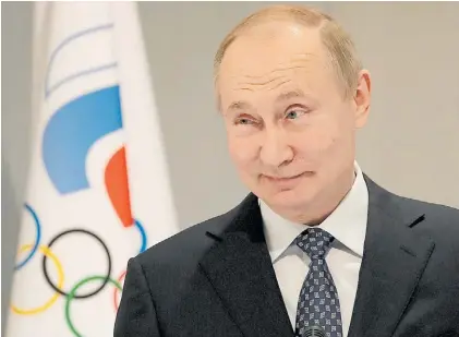 ?? REUTERS ?? Hombre fuerte. Vladimir Putin hará los Juegos de la Amistad al mismo tiempo que los Olímpicos.