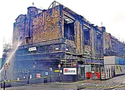  ??  ?? Ravaged: The Mackintosh Building after last June’s fire