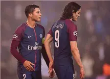  ?? AFP ?? La delusione di Thiago Silva e Cavani dopo l’eliminazio­ne