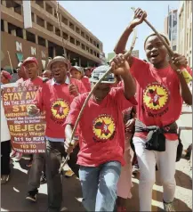  ?? PHOTO: SIMPHIWE MBOKAZI/AFRICAN NEWS AGENCY/ANA ?? Numsa members in protest in this file photo. The union slammed the attack on the rights of labour.
