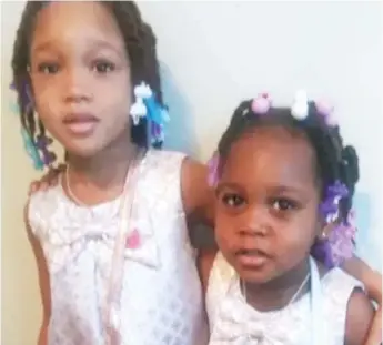  ?? PROVIDED ?? ABOVE: Serenity Broughton (left), 7, and her 6-year-old sister Aubrey were shot Aug. 15 in Belmont Central. Serenity died of her wounds.