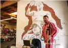  ?? Photograph: Matt Thomas/Getty Images ?? Canelo Álvarez arrives at his San Diego gym wearing his natty nightwear.