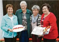  ??  ?? Die Kaffeefrau­en (von links): Angela Rieder, Maria Jung, Ursula Jenuwein und Renate Rauh. Marianne Emer fehlt.