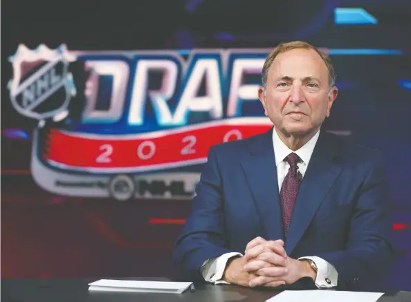  ?? Mike Stobe / Gett y Imag es ?? NHL Commission­er Gary Bettman and league owners are looking for financial concession­s from the players’ associatio­n.