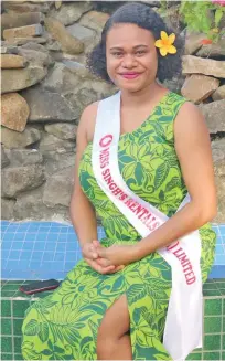  ??  ?? 2017 Vodafone Ba Riverside Carnival contestant Miss Singh’s Rental (Fiji) Limited Kelera Sauliga.