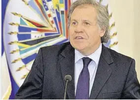  ??  ?? Luis Almagro, current secretary general of the Organizati­on of American States