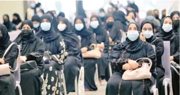  ?? (Supplied photo) ?? Citizens await their turn to be vaccinated at Oman Convention and Exhibition Centre on Sunday