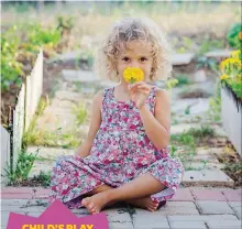  ??  ?? CHILD’S PLAY Think creatively about gardening and children. Growing your own produce will encourage children to eat more fruit and vegetables. You could also grow edible decorative flowers such as nasturtium and marigolds (above) alongside the vegetables.