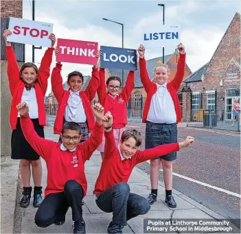  ?? ?? Pupils at Linthorpe Community Primary School in Middlesbro­ugh