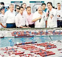  ?? /CORTESÍA ?? El Presidente supervisó el avance de las obras del nuevo puerto de Veracruz