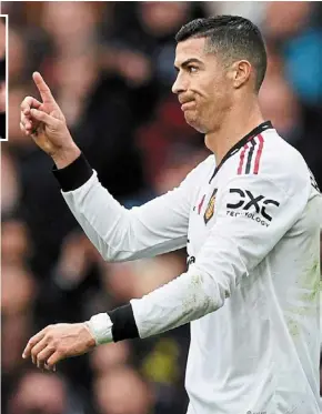  ?? ?? Telling the truth: Five-time ballon d’or winner Cristiano ronaldo revealed that manchester unted coach erik Ten Hag (inset) and others do not want him at the club.