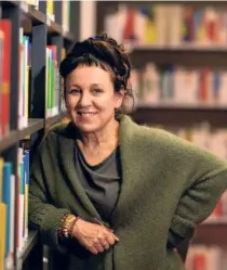  ??  ?? OLGA TOKARCZUK after she was awarded the 2018 Nobel Literature Prize, in western Germany on October 10, 2019.