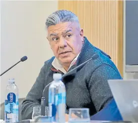  ?? ?? Doble presidente. Claudio Tapia, de la AFA y de la Liga Profesiona­l.