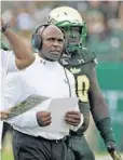  ?? CHRIS O'MEARA/AP ?? Charlie Strong and his South Florida Bulls host Illinois on Friday.