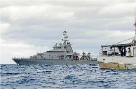  ?? SUPPLIED ?? The navy’s Hawea patrolling the waters in the southwest Pacific.