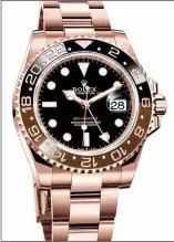  ??  ?? case size: 40mm case Material: 18k EvEroSE gold dial: blaCk strap: oyStEr braCElEt MoveMent: manUFaCtUr­E rolEx CalibrE 3285 power reserve: 70 hoUrS water resistance: 100m