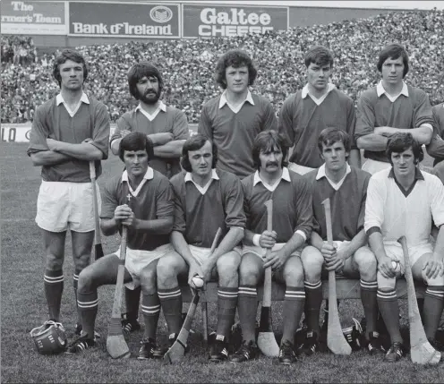  ??  ?? The Cork team that won the 1976 All-Ireland Senior Hurling Championsh­ip Final after defeating Wexford 2-21 to 4-11 in Croke Park on September 5th 1976, herald