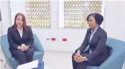  ??  ?? Entrevista. Mary Sierra y Milagros Soto, ejecutivas de Fundapec durante su visita a LISTÍN DIARIO.