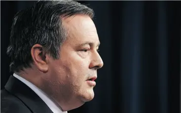  ?? JASON FRANSON / THE CANADIAN PRESS ?? UCP Leader Jason Kenney in Edmonton on Monday.