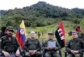  ??  ?? JEFES. Los comantes del ELN: ‘Pablito’, ‘Antonio García’, ‘Gabino’ y ‘Pablo Beltrán’, cabecillas de la guerrilla. (Foto: Archivo)