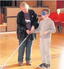  ??  ?? Experience Anne Royle gives a Pathfinder the chance to experience what it’s like to be blind