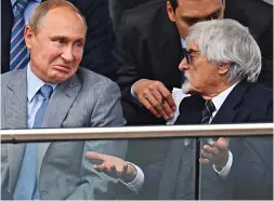  ?? ?? Powerful friend: Vladimir Putin with Bernie Ecclestone