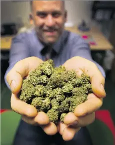  ?? ARLEN REDEKOP ?? Medical cannabis outlets are arguing in B.C. Supreme Court that a lack of federal rules and the “onerous” city applicatio­n process for dispensari­es are violating constituti­onal rights of medical pot users.