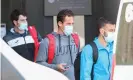  ?? Photograph: Asanka Ratnayake/Getty Images ?? Tennis players during their hotel quarantine period in the lead-up to the 2021 Australian Open.