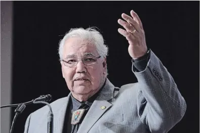  ?? ADRIAN WYLD THE CANADIAN PRESS ?? Truth and Reconcilia­tion Commission chairman Justice Murray Sinclair says Canada’s child welfare system is failing Indigenous children because it does not acknowledg­e their family traditions.