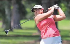  ??  ?? Jeremy Stewart / RN-T Megan Schofill, a junior from Monticello, Fla., watches her tee shot on the 18th hole.