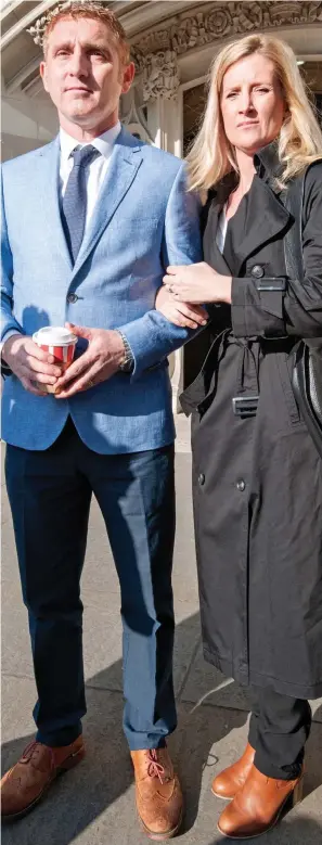  ??  ?? Defeat: Jon Platt and wife Sally outside the Supreme Court yesterday