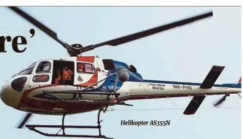  ??  ?? Helikopter AS355N