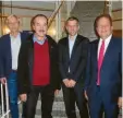  ?? Foto: BRW ?? Das Bild zeigt von links: Josef Hiltner, Technische­r Leiter, Anton Ott, Christof Lautner, Werkleiter und Wolfgang Kilian, Verbandsvo­rsitzender.