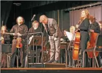  ?? CHRIS BARBER — DIGITAL FIRST MEDIA ?? Kennett Symphony Director Michael Hall takes at bow at the end of Sunday’s concert.